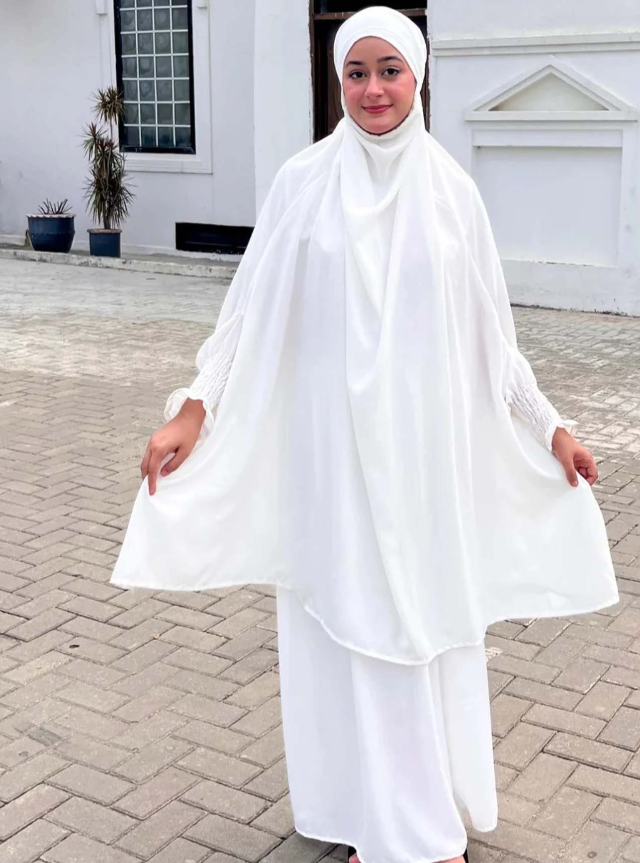 3-Piece Jilbab - White