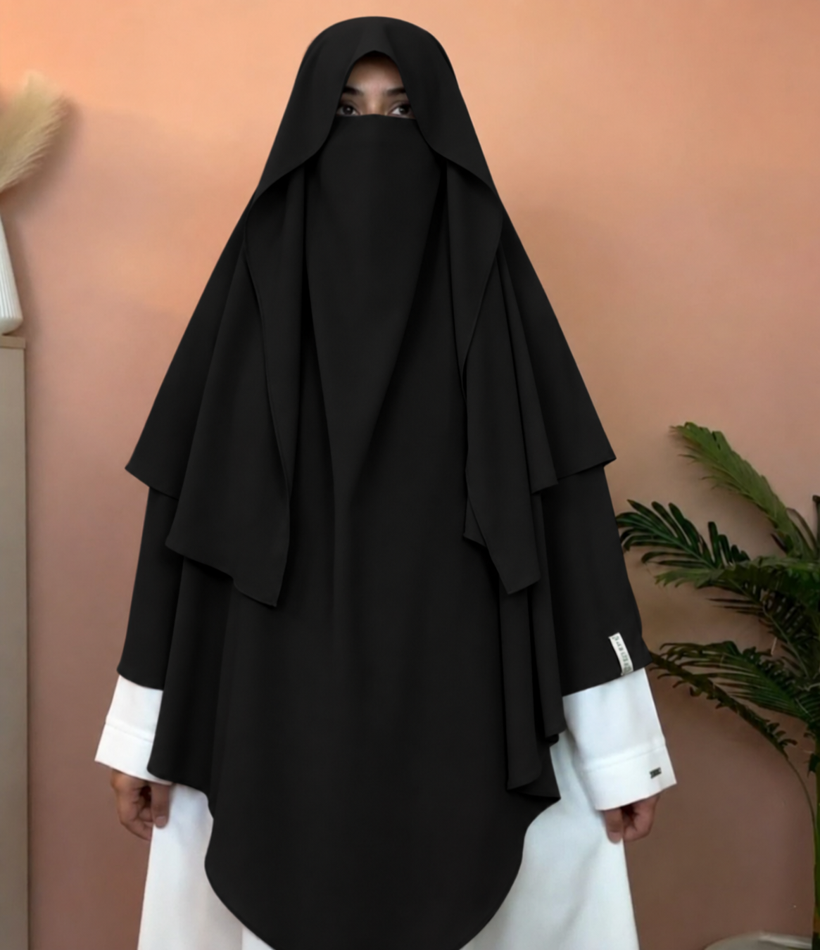 Butterfly Khimar Hijab - Black