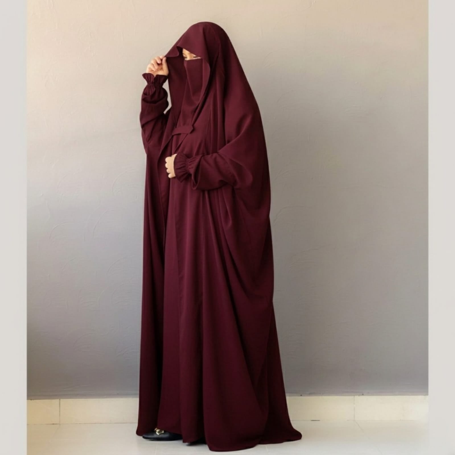 Saudi Jilbab - Maroon