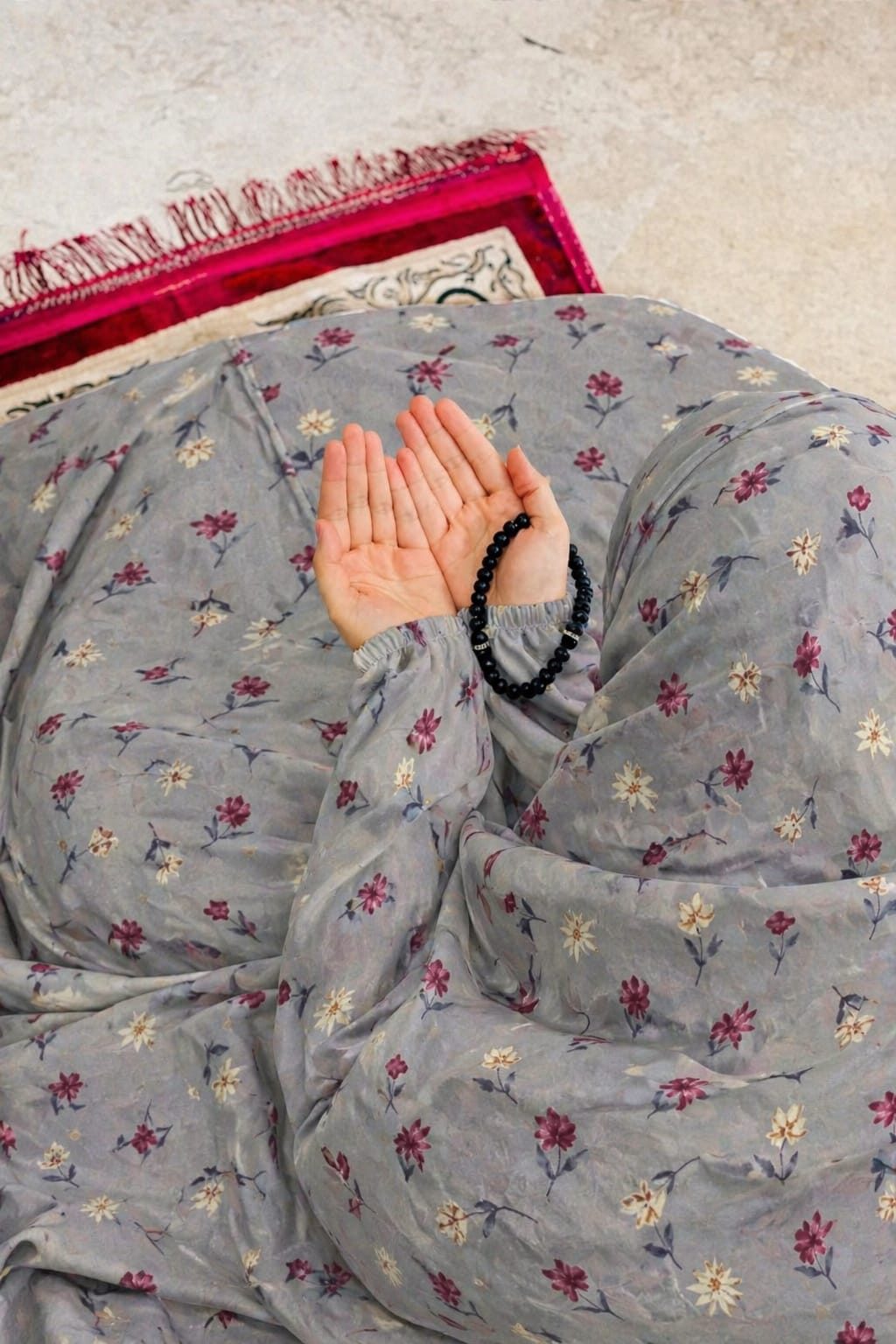 Namaz Chadar - Full-Coverage Prayer Shawl - Gray