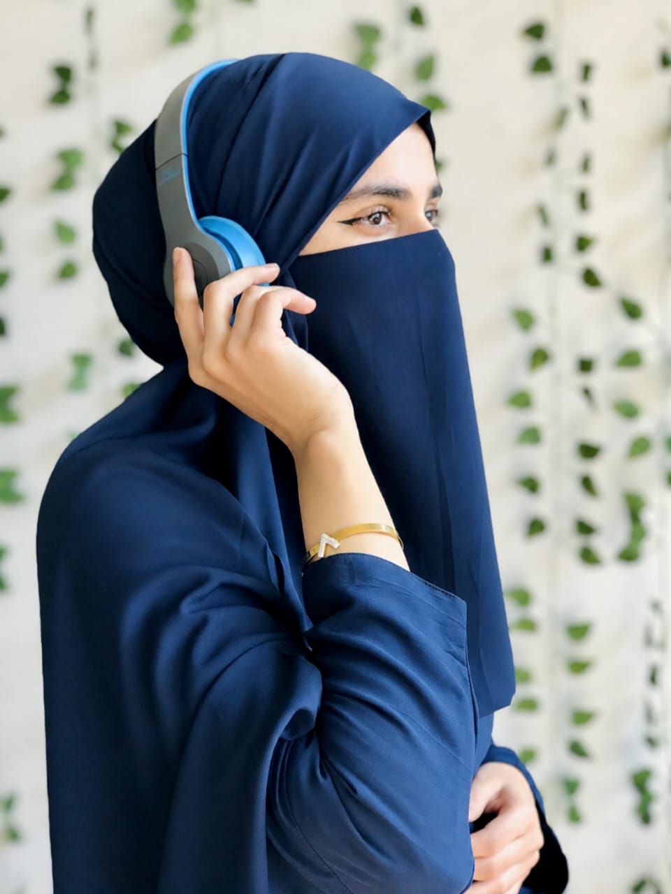 3-Piece Jilbab - Navyblue