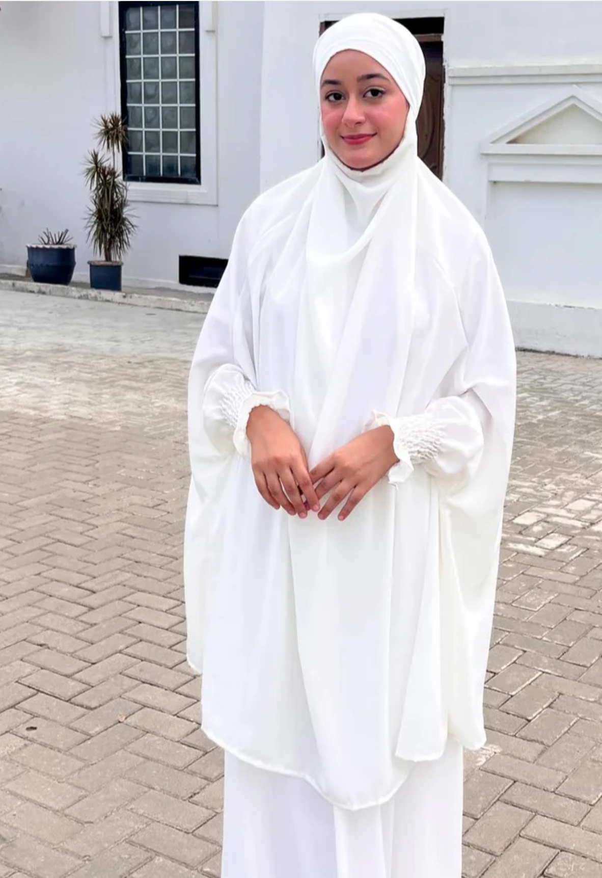 3-Piece Jilbab - White